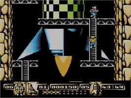 In game image of James Bond Jr. on the Nintendo NES.