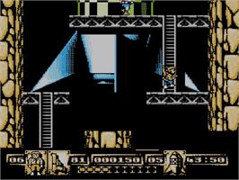 In game image of James Bond Jr. on the Nintendo NES.