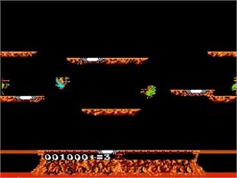 In game image of Joust on the Nintendo NES.