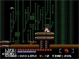 In game image of Kabuki: Quantum Fighter on the Nintendo NES.