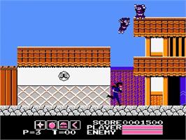 In game image of Kamen No Ninja - Akakage on the Nintendo NES.