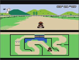 In game image of Kart Racer '86 on the Nintendo NES.