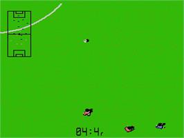 In game image of Kick Off on the Nintendo NES.