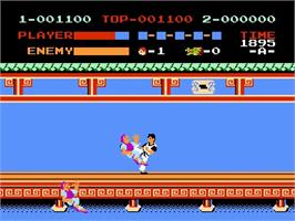 In game image of Kung Fu on the Nintendo NES.
