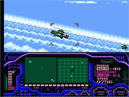 In game image of Laser Invasion on the Nintendo NES.