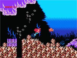 In game image of Little Mermaid on the Nintendo NES.