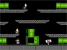 In game image of Mario's Time Machine on the Nintendo NES.