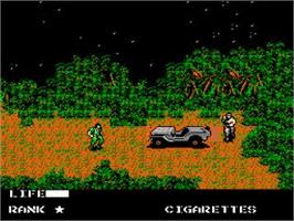 In game image of Metal Gear on the Nintendo NES.