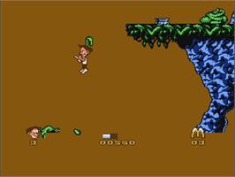 In game image of Mick And Mack As The Global Gladiators on the Nintendo NES.