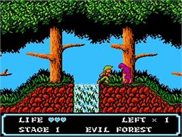 In game image of Moon Crystal on the Nintendo NES.
