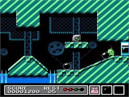 In game image of Mr Gimmick on the Nintendo NES.