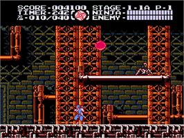 In game image of Ninja Gaiden 3 - The Ancient Ship Of Doom on the Nintendo NES.