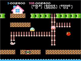 In game image of Nuts & Milk on the Nintendo NES.