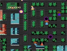 In game image of Onyanko Town on the Nintendo NES.