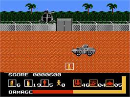 In game image of Operation Wolf on the Nintendo NES.