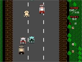 In game image of Paris-dakar Rally Special on the Nintendo NES.