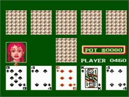 In game image of Peek-A-Boo Poker on the Nintendo NES.