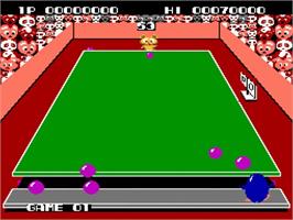 In game image of Penguin-Kun Wars on the Nintendo NES.