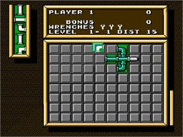 In game image of Pipe Dream on the Nintendo NES.