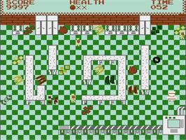 In game image of Pizza Party! on the Nintendo NES.