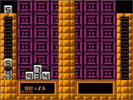 In game image of Poke Block on the Nintendo NES.