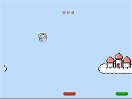 In game image of Pong And Head Bounce on the Nintendo NES.