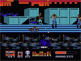 In game image of Punisher, The on the Nintendo NES.