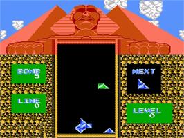 In game image of Pyramid on the Nintendo NES.