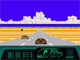 In game image of Race Chase II on the Nintendo NES.