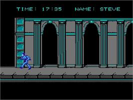 In game image of Rescue - The Embassy Mission on the Nintendo NES.