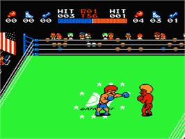 In game image of Ring King on the Nintendo NES.