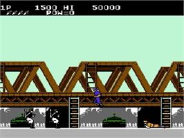 In game image of Rush'n Attack on the Nintendo NES.