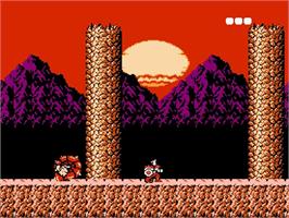 In game image of Rygar on the Nintendo NES.