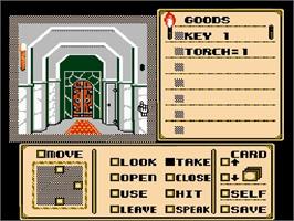 In game image of Shadowgate on the Nintendo NES.