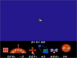 In game image of Silent Service on the Nintendo NES.
