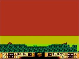In game image of Solar Wars on the Nintendo NES.