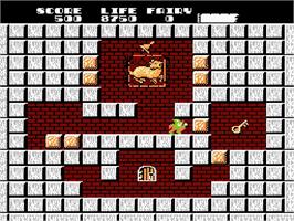 In game image of Solomon's Key on the Nintendo NES.