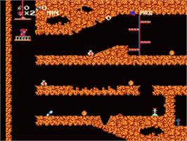 In game image of Spelunker on the Nintendo NES.