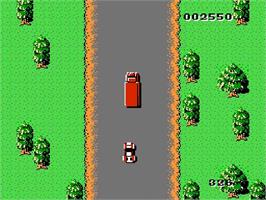 In game image of Spy Hunter on the Nintendo NES.