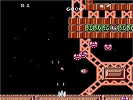 In game image of Star Soldier on the Nintendo NES.