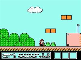 In game image of Super Mario Bros. 3 on the Nintendo NES.
