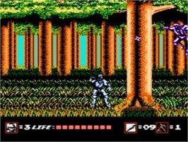 In game image of Super Shinobi, The on the Nintendo NES.