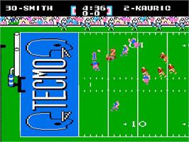 In game image of Tecmo Super Bowl on the Nintendo NES.