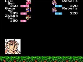 In game image of Tenchi wo Kurau II: Shokatsu Koumei-den on the Nintendo NES.