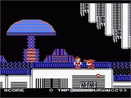 In game image of Tetsuwan Atom on the Nintendo NES.