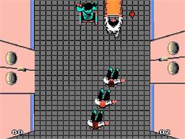 In game image of Three Stooges, The on the Nintendo NES.