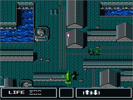 In game image of Thunderbirds on the Nintendo NES.