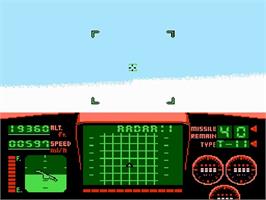 In game image of Top Gun: The Second Mission on the Nintendo NES.
