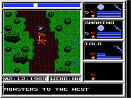 In game image of Ultima - Warriors Of Destiny on the Nintendo NES.
