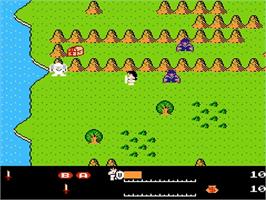 In game image of Valkyrie no Bouken: Toki no Kagi Densetsu on the Nintendo NES.